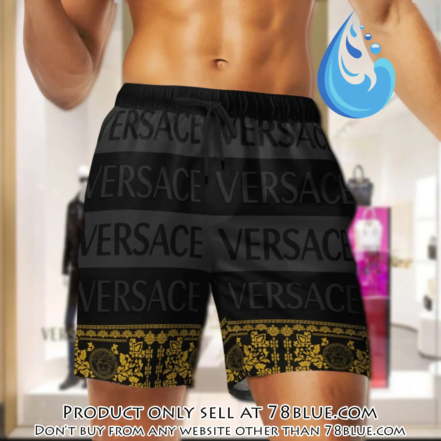 Versace black grey luxury brand premium fashion shorts for men 78b0706769